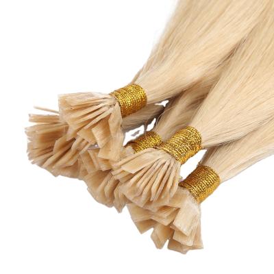 China Flat Hair Remy Pre Bonded Hair Real Russian Silky Straight Hair Extension Hot Sale Wave Tip Extensions for sale