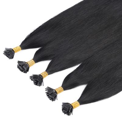 China Virgin Silky Straight Hair Extensions Flat Tip Keratin Russian Quality Amplitude Wave Wave Tip for sale