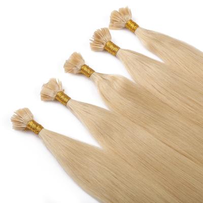 China Silky Straight Real Russian Hair Extension Hot Sale Flat Wave Tip Hair Pre Bonded Virgin Hair Extensions for sale