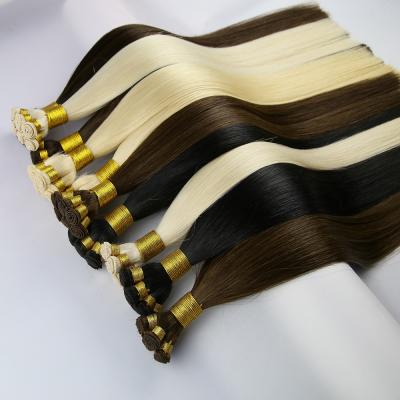 중국 Silky Straight Wave Drop Shipping Hair 2021 New 100g Good Quality Hand Tied Hair Extension Weft Hand Tied Hair Weft 판매용