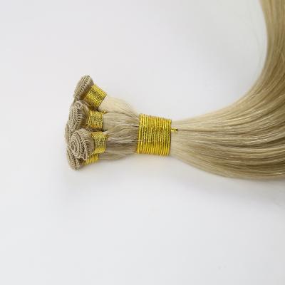 Κίνα Wholesale 12A Silky Straight Good Quality Cuticle Wave Blonde 100% Raw Human Untouched Human Hand Tied Hair Weft Extensions προς πώληση