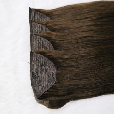 China Russian Ponytail #2color Hair Wave Hair Ponytail Full Extension Silky Straight Unprocessed Ponytail for sale