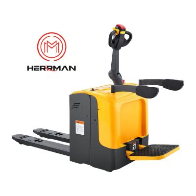 China 7km/H 2500KG hydraulischer Walkie Front Rider Pallet Jack zu verkaufen