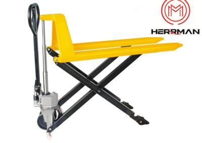 China Mobile 85mm Fork Height 1000kg Hand Scissor Lift Pallet Jack for sale