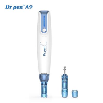 China Last Syllable of a Word A9 Electric Microneedling Pen 6 Speeds Led Display of Profesional Derma Pen Dr .pen Pore Remover Customization Microneedle Therapy for sale