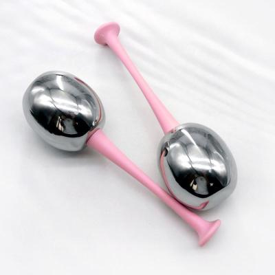 China Factory Wholesale Magic Black Ice Globe Stainless Steel Handle Rose Roller Ball Blood Vessel Removal SSMY BQB453 Facial Roller for sale