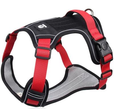 China Stocked Dog Vest Harness Pet Customized Adjustable Durable No Pull Large Dog Harness Leash And Collar for sale