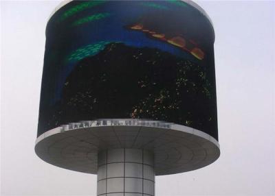 China Round P8MM LED Display Panels , High Brightness 360 Degree P8 Curved LED Billboard for sale