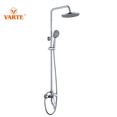 China 2021 Modern Bathroom Fittings Wall Mounted Shower Head Rain Faucet Shower Faucet Set for sale