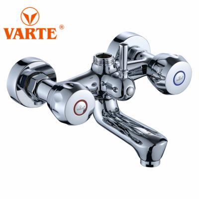 China Hot Selling Zinc Alloy Thermostatic Faucets Double Handles Thermostatic Mixer Shower Faucet for sale