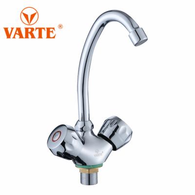 China Thermostatic Faucets Wholesale Double Handle Bathtub Basin Faucet Stainless Steel Faucets Bathroom With Zinc Handle for sale