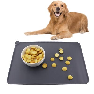 China Travel Waterproof Non Stick Silicone Pet Food Feeding Mat For Dishwasher Dog And Cat Mats for sale