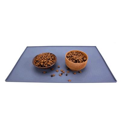 China Travel No No Messy Flexible Waterproof Silicone Dog Cat Bowl Pet Food Protector Feeding Mat For Dishwasher Dog And Cat Mats for sale