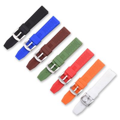 China Optional Colors Rubber Sport Soft Silicone Replacement Strap Watch Band For Samsung S3, Huawei, Ticwatch Amaifit Watch for sale