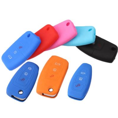 China Factory price wholesale western style custom key holder silicone car key cover for fox carnival mondeo wins car key case for sale