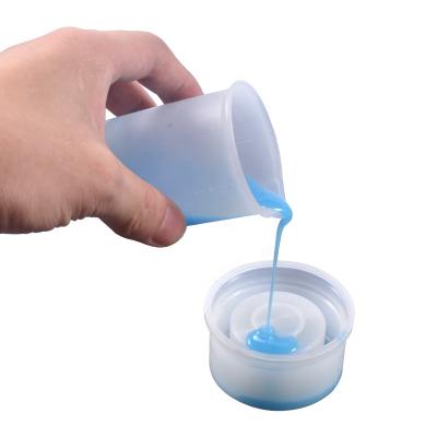 China Amazon Selling 100ml Sustainable Silicone Measuring Cup DIY Resin Hot Glue Tool Cup For Making Handmade Craft Non-Stick Silicone Mixing Cups for sale