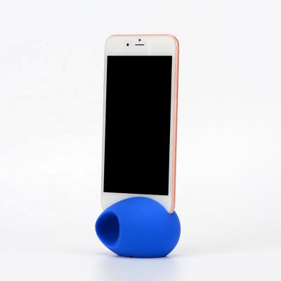 China Custom Printed Mini Logo Phone Stand Dock Silicone Mobile Phone Sound Audio Amplifier for sale