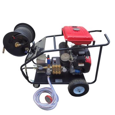 China 200bar 50LPM Honda Self Propelled Water Pipeline Critical Cleaning/High Pressure Cleaning Gasoline Engine Residue Industrial Pump and Dredging Machine for sale