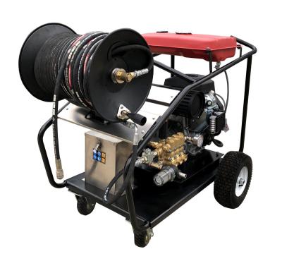 China 200bar 50LPM Water Pipeline Critical Cleaning/High Pressure Cleaning Gasoline Engine Pump Industrial Residue Free Community Property and Dredging Machine for sale