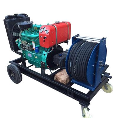 China 200bar 100LPM 41HP Diesel Engine Pump Factory Workshop Community Residue Free Industrial Critical/Sewer Drain Cleaning High Pressure Drain Cleaning Machine for sale