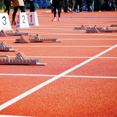 중국 400m 합성 전체 PU 샌드위치 시스템 러닝 트랙 판매용