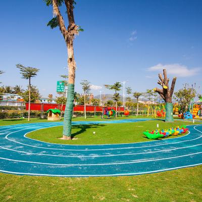 China Shockproof Two Layer EPDM Jogging Track Material Red High Elasticity for sale