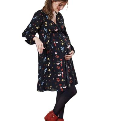 China Breathable 2022 Summer And Spring Professional Maternity Clothes Pregnant Dress With Long Sleeves For Women for sale