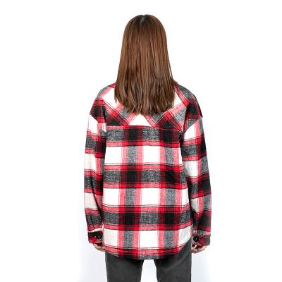 China 2022 Winter Warm Autumn Women's New Fashion Thick Wear Women's Woolen Outdoor Coat Breathable Motorcycle Jacket Jacket Anorak Plaid Tops for sale