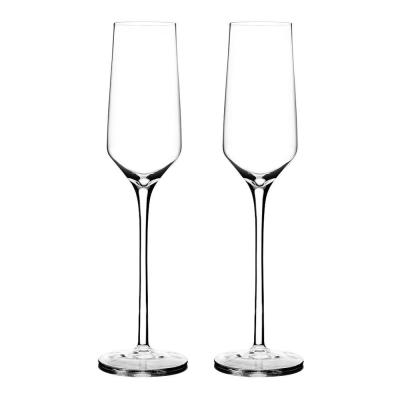 China Wine Customized Logo Wedding Crystal Glow Champagne Wine Glass Size for sale