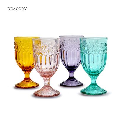 China Wholesale Colored Crystal Wine Glass Stemware For Wedding And Bar Event for sale