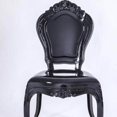 China Wholesale Modern Black Wooden Wedding Banquet Hotel Restaurant Baroque DEACORY Throne Dining Chairs for sale