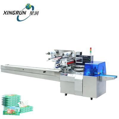 China Single Food Pouch High Speed ​​Wet Tissue Horizontal Pillow Sachet Bag Packing Machine for sale