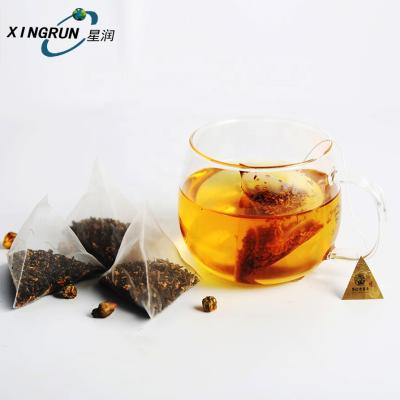 China 2020 Best Selling Clear Nylon Mesh Tea Pyramids Shaped Tea Filter Bags for sale