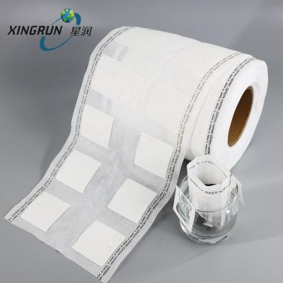 China Hotels Heat Seal Food Grade Japanese Nonwoven Fabric Ear Drip Bag Coffee Filter Roll Unbleached Hanging Rolling Paper for sale