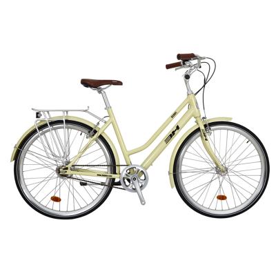 China Aluminum Alloy Pedal Assist Ebike E Classic Feminine Ladies Light Up Retro Women's Electric Bike Moped China for sale