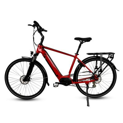 China Retro Electric Bike 28 Inch Mid Drive City Bike 36V Bafang Motor 700C Aluminum Alloy 8 Speed ​​Pedelec E-City Bike for sale