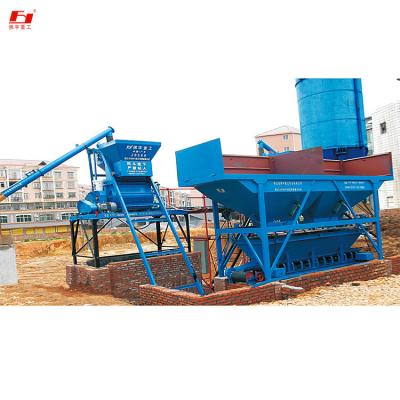 China Small Portable Cement Plant Mixing Head JS500 Motor Concrete Mixer Small Size HZS25 Concrete Mixing Plant for sale