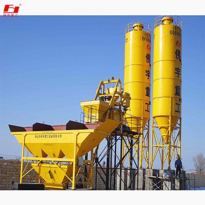 China Construction engineering realized automatic control of ingredients, weighing, feeding, water supply, stirring and concrete mixing plant of discha HZS50 for sale