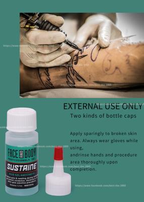 中国 Anesthetic Sustaine Tattoo Numbing Gel Stable Green Color Anti Allergy 販売のため