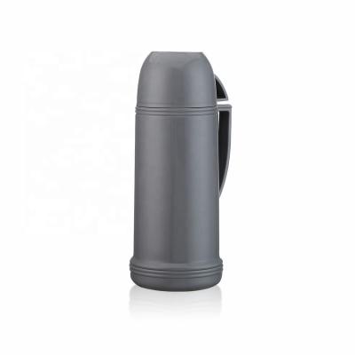 China PORTABLE high quality glass liner plastic thermos vacuum flask with cups 1.0L 1.8L for sale