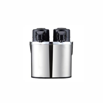 China PORTABLE TWIN THERMAL Hot Drink Water Vacuum PROMOTION FLASK Durable Thermos Flask Airpot Flask for sale