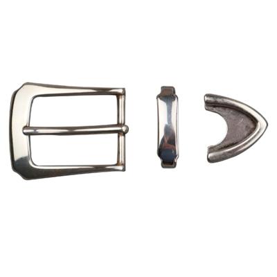 China 3 Piece Buckle Sets Metal Cowboy Belt Buckle Set American Western Style 25MM Belt Buckle Set For Women for sale