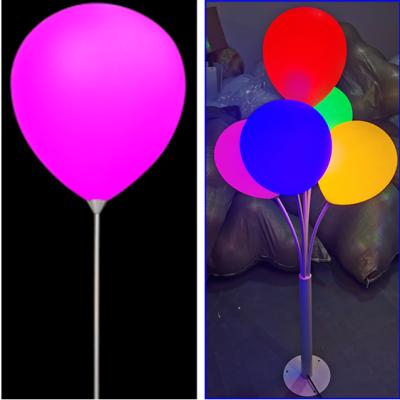 China Commercial Use 2021 PE Simulated Atmosphere Balloon Bulb Ground Light Glowing Lamp For Outdoor Opening Celebrate Or Wedding Party Ground Light for sale