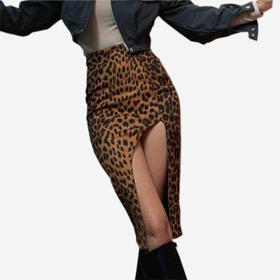 China Women's Street Style Women's Natural Wild Leopard Print Wrap Skirt Bust Wrap Skirt Knee-Length Breathable Wrap Skirt for sale