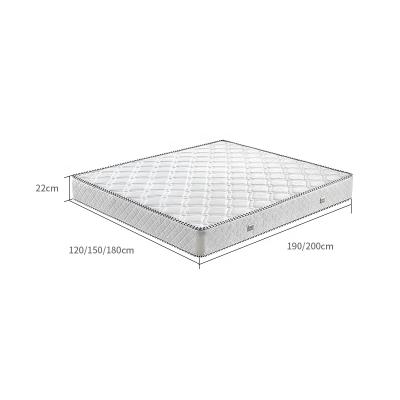 China Roll In A Box Mattress Pocket Spring 22cm Foam Bed Box Latex Queen Size 7 Choice Embroidery OEM Customized Box Logo Fabric Packing for sale