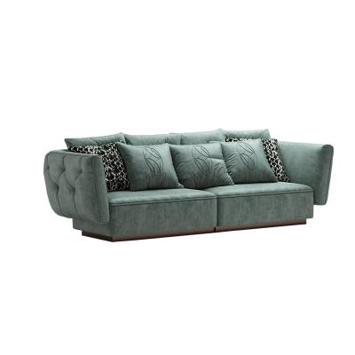 China Artistic Italy Design Top A Designer Italian Style Velvet Modern Luxury Sofa Light Luxury Style Modern Design European Living Room Sofa for sale