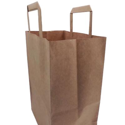 China Krafskin Disposable Hand Held Paper Bag With Square Bottom for sale