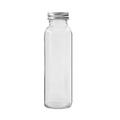 China Drinks Empty Milk Bottle Drinking Glass Bottle Clear Glass Beverage Bottle 250ML for sale