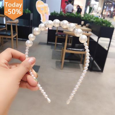 China The new European and American style fashion hair accessories pearl white pearl headband pearl headband the large for sale