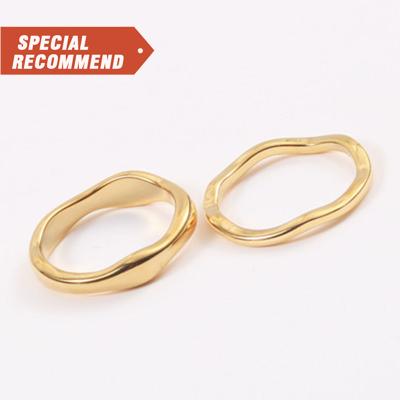 China Trendy Luxury Fashion High Quality 18k Stainless Steel Stackable Rings Jewelry For Women Rings for sale